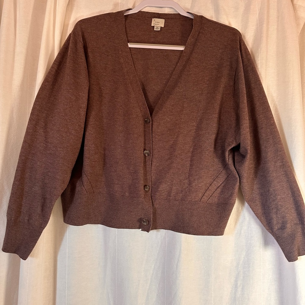 A new day , Heather purple cardigan